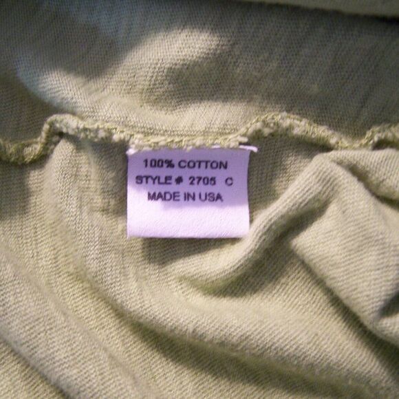 Habitat Shirt Top Small Green 3/4 Sleeves Scoop Neck 100% Cotton Womens Casual - Picture 8 of 9